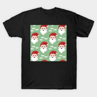 Seamless Christmas pattern with Santa Claus cartoon character T-Shirt